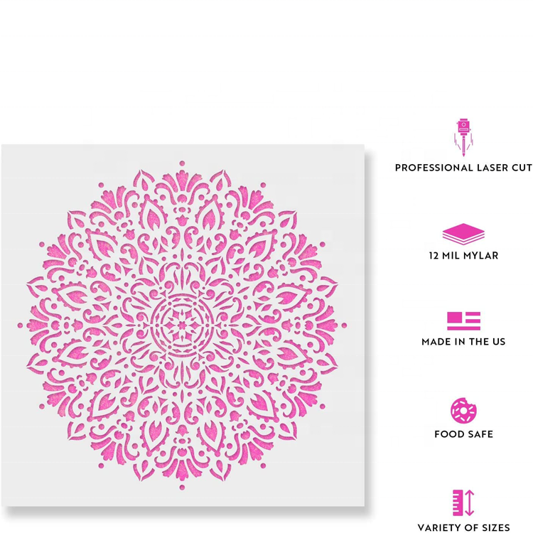 Extra Large Mandala Wall Stencil