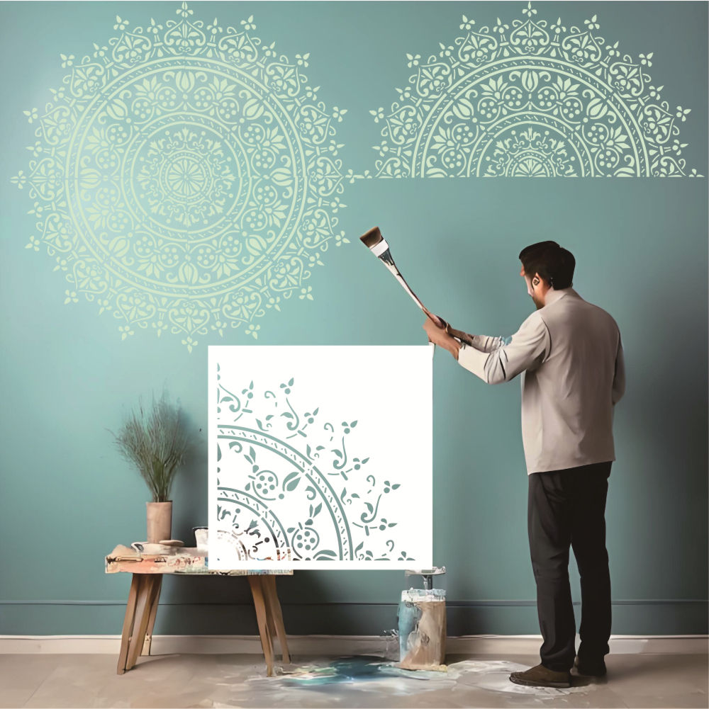 50x50cm Mandala Stencil