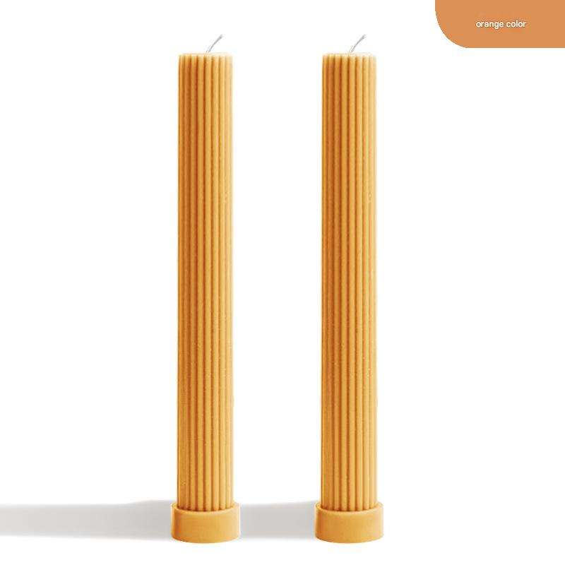 27cm Colorful Pillar Candle — Handcrafted Beeswax & Soy Wax