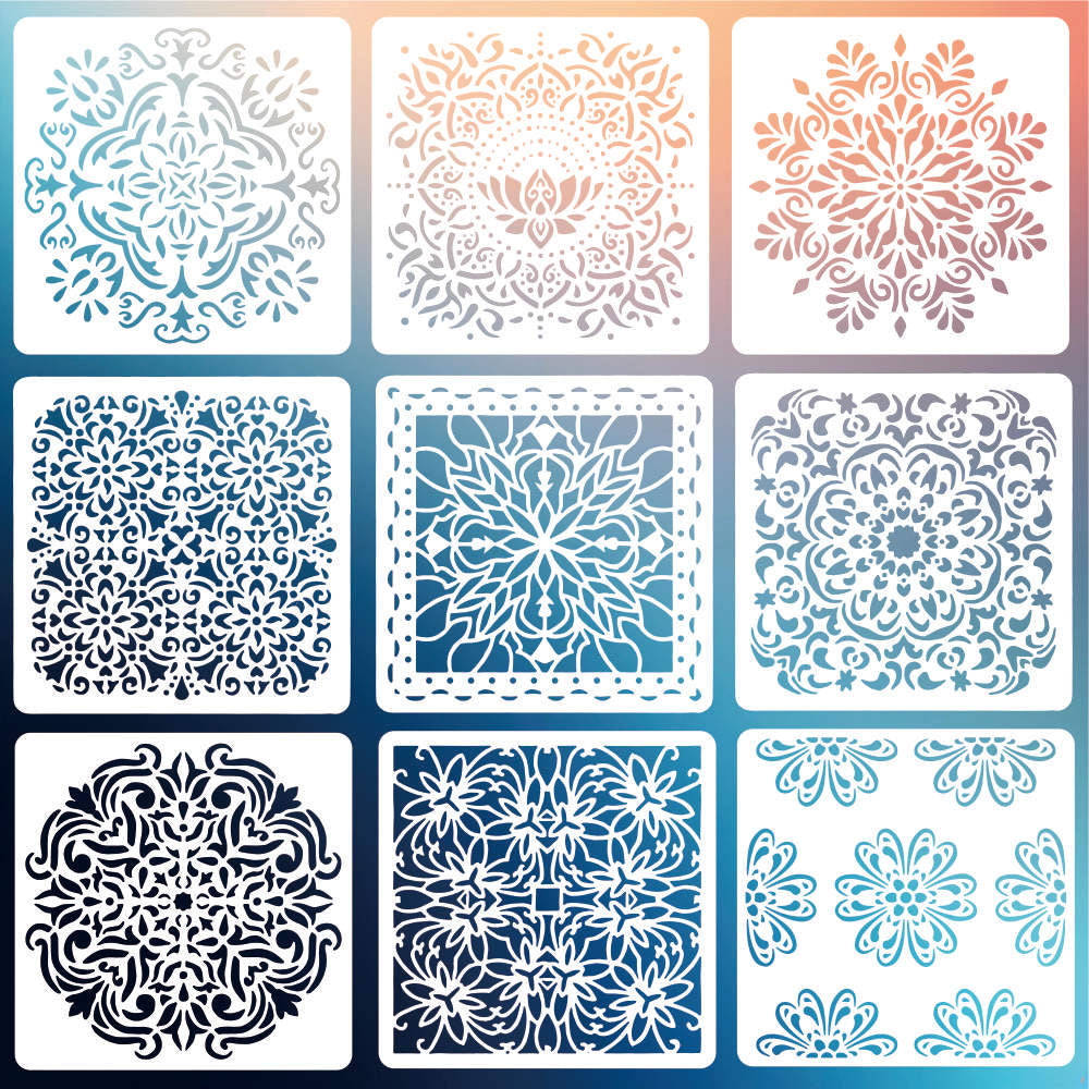 Reusable Mandala Stencil — Eco-Friendly PET