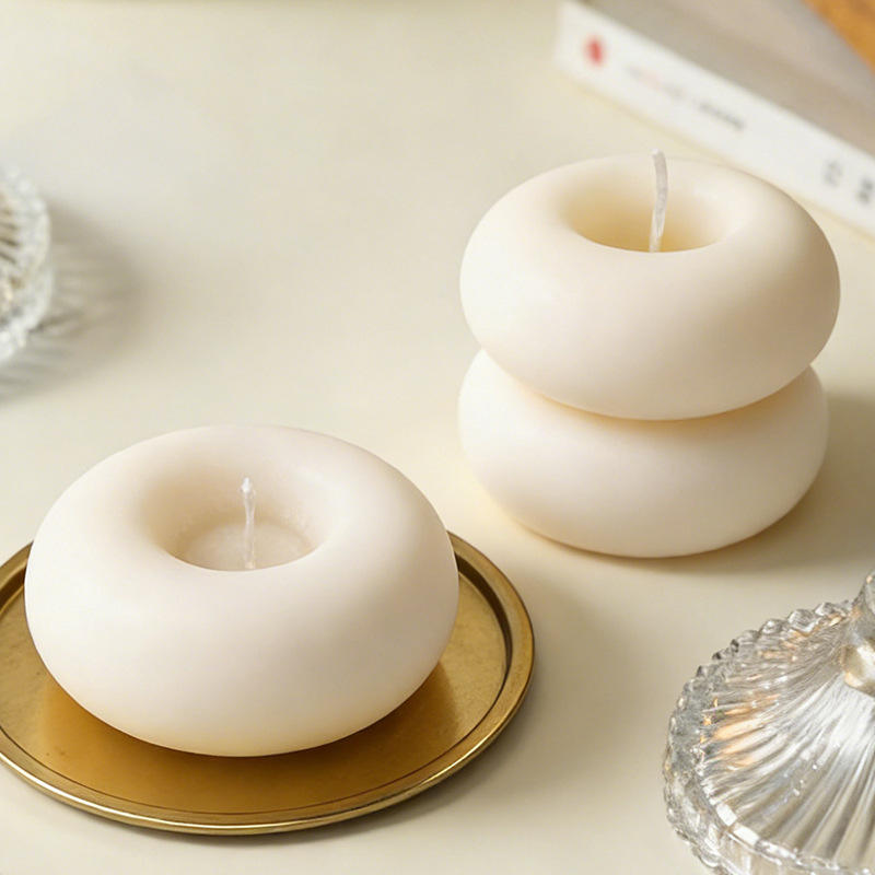 White Donut Handmade Smokeless Scented Candle