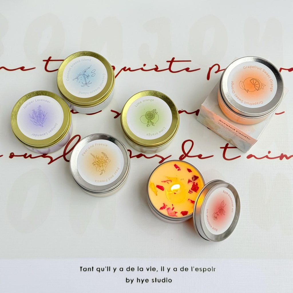 Luxury Soy Wax Candle | Dried Flower Aromatherapy Gift for Women