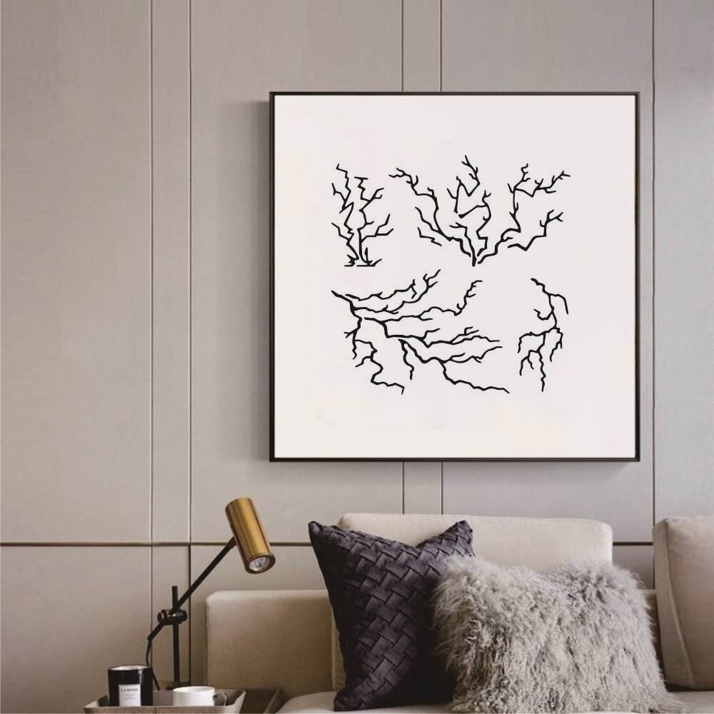4PCS Lightning DIY Stencil Set — 12×12 Inch Reusable Plastic Templates for Walls & Wood
