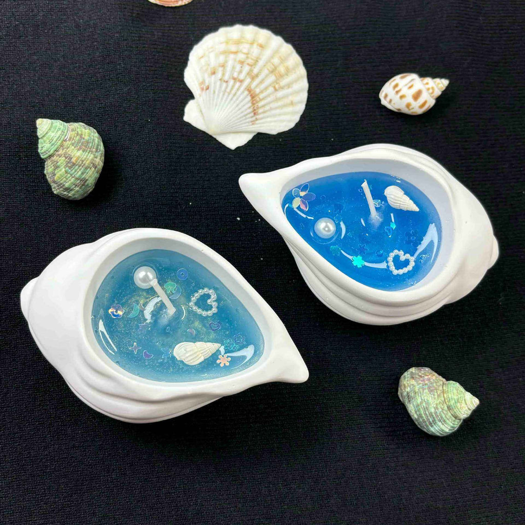 Seashell Scented Candle | Handmade Jelly Wax Aromatherapy Holiday Gift