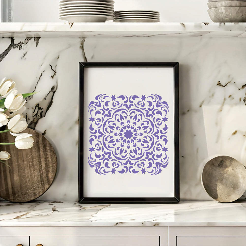 Reusable Mandala Stencil — Eco-Friendly PET
