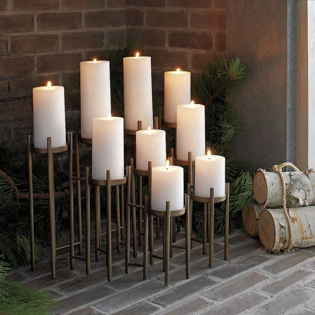Handmade White Pillar Candle — Unscented Paraffin for Home Decoration