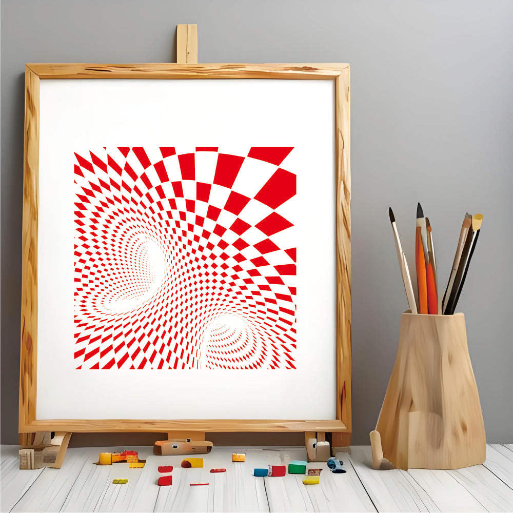 9 Pcs Eco-friendly Plastic 3D Visual Stencils
