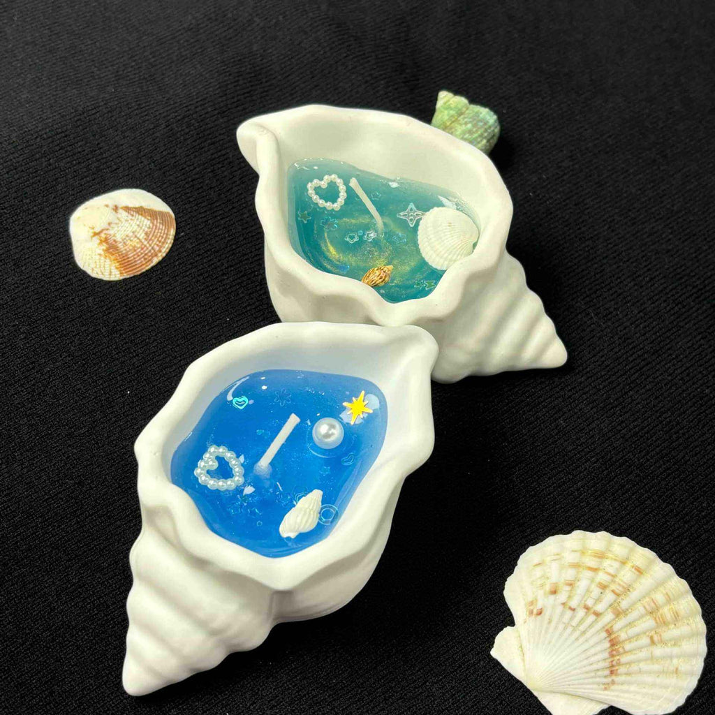 Seashell Scented Candle | Handmade Jelly Wax Aromatherapy Holiday Gift