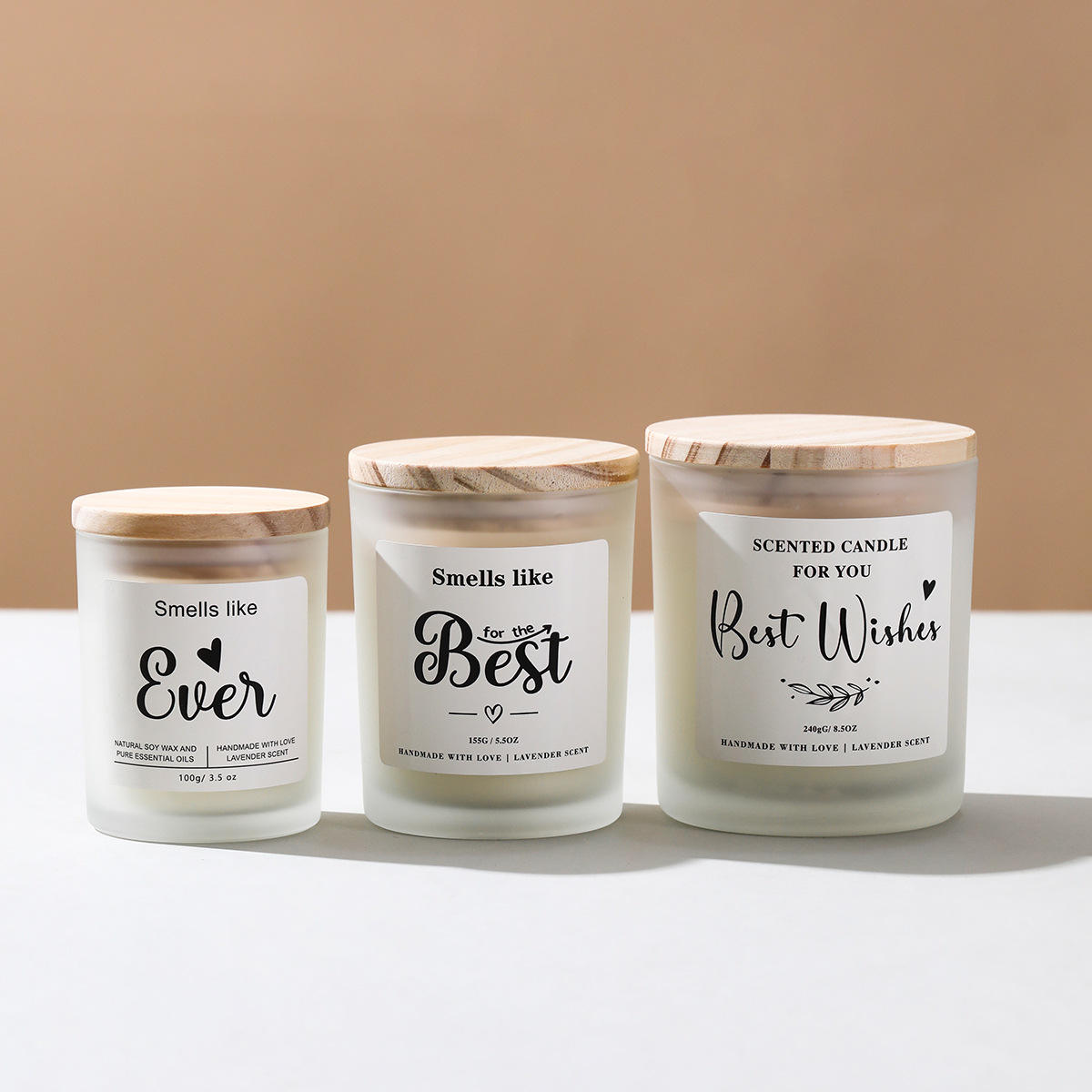 Organic Soy Scented Candle | Frosted Glass Jar & Bamboo Lid