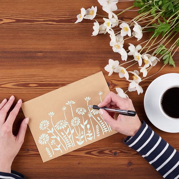 Wildflower Sakura Vine Reusable Stencil