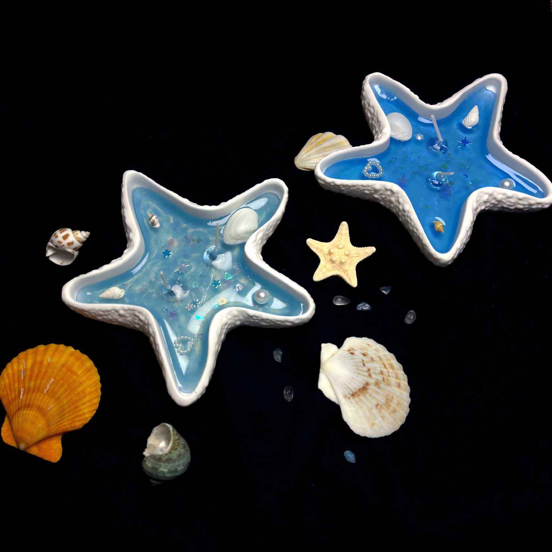 Seashell Scented Candle | Handmade Jelly Wax Aromatherapy Holiday Gift