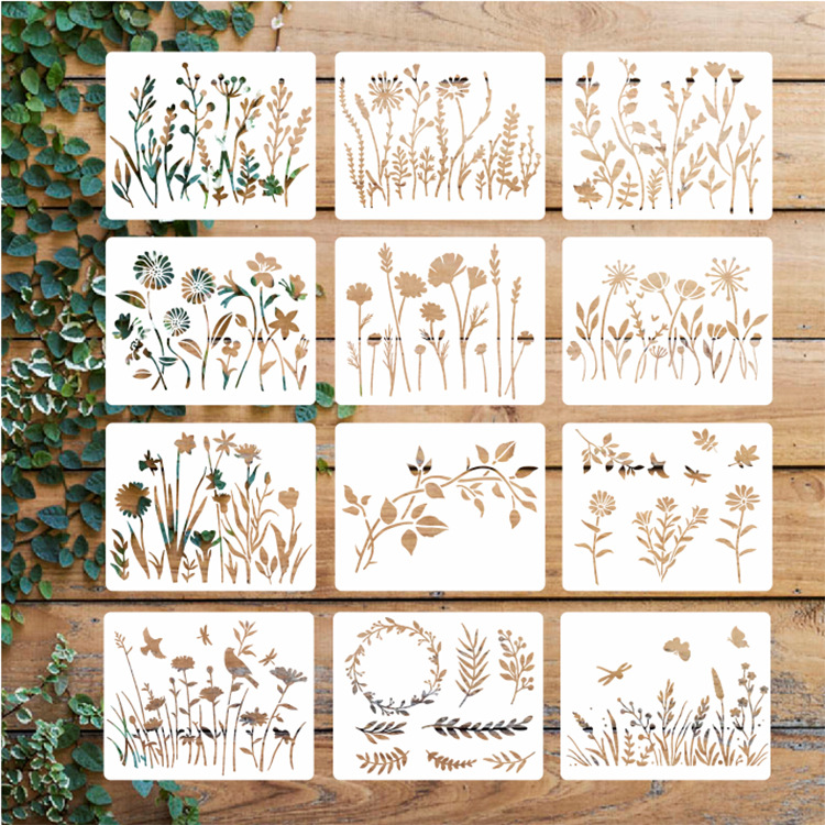Wildflower Sakura Vine Reusable Stencil