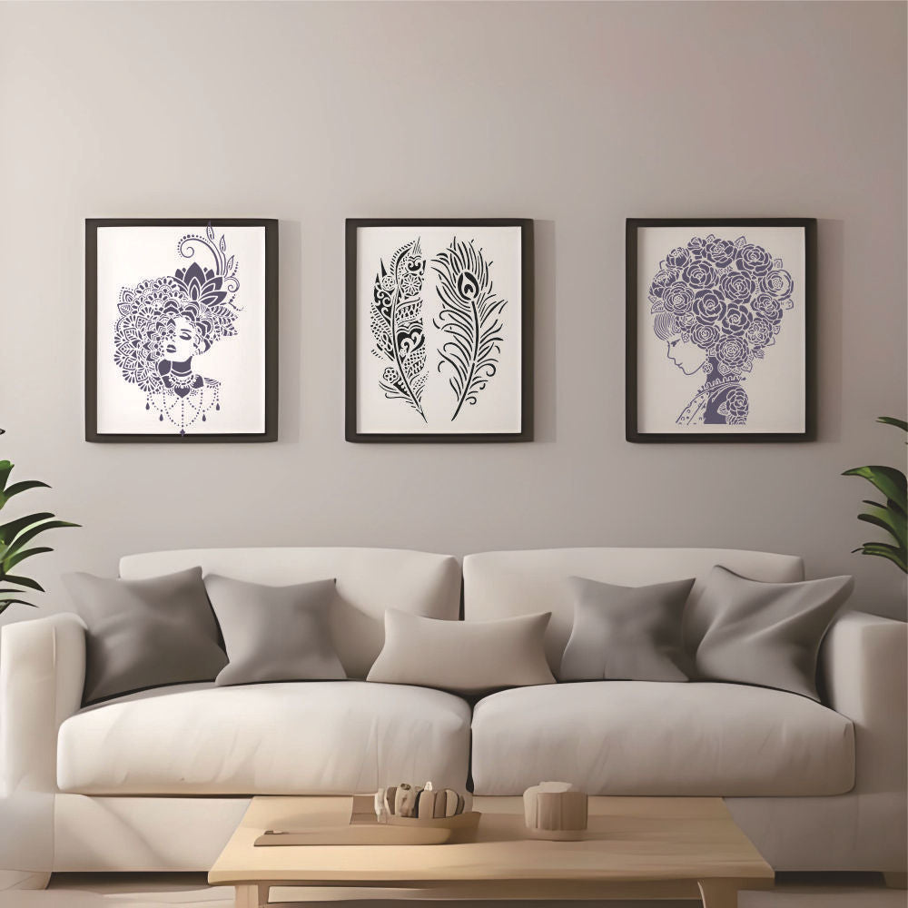 12-Piece Mandala Stencil Set