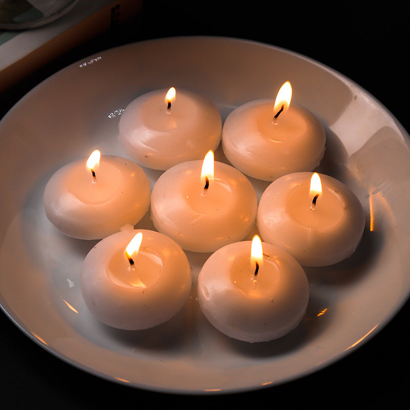 3 Inch White Floating Candles – Long Burning Dripless