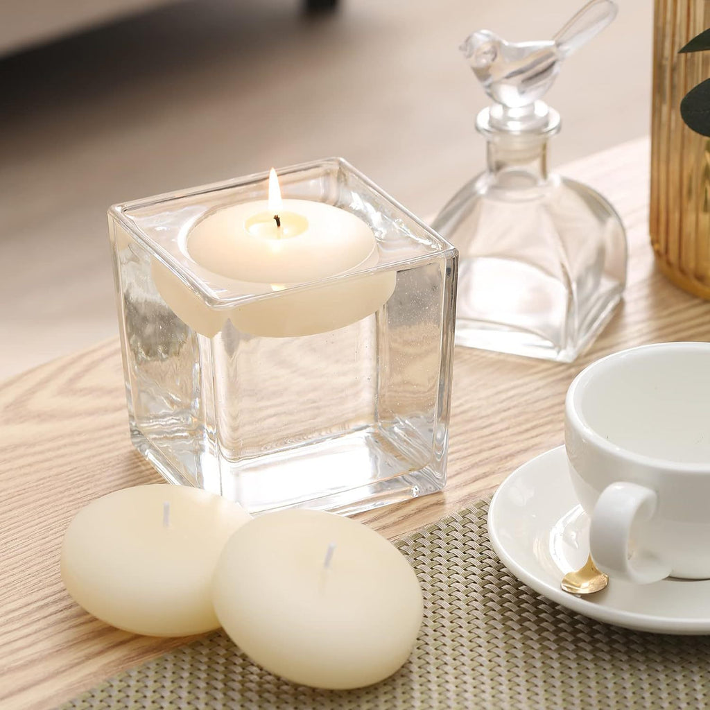 3 Inch White Floating Candles – Long Burning Dripless
