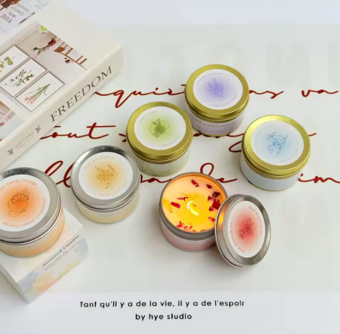 Luxury Soy Wax Candle | Dried Flower Aromatherapy Gift for Women